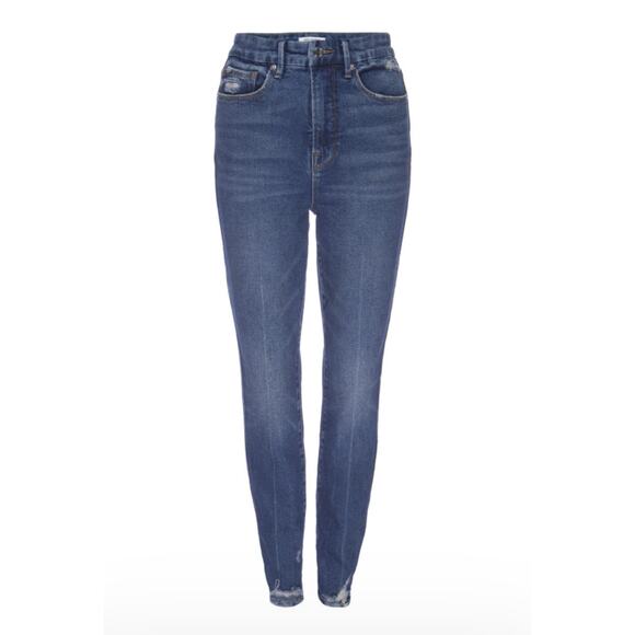 Good American Denim - Good American Curve Blue High Rise Stretchy Skinny Jeans - Size 27